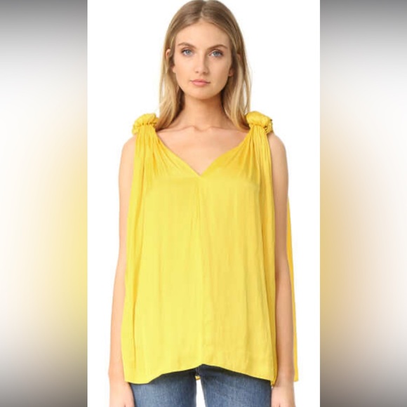 Smythe yellow knot blouse size small - Picture 1 of 5